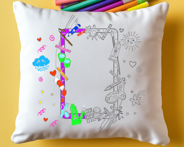 “Be Creative” EmpowerColor & EmpowerPaint Affirmation Pillow - Image 2